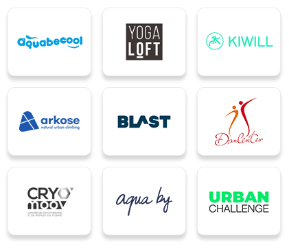 Logos d'enseignes partenaire de la boutique en ligne - Activités sportivies