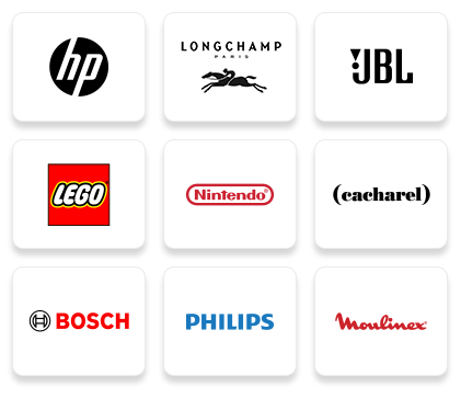 Logos d'enseigne partenaire de la boutique en ligne - Shopping